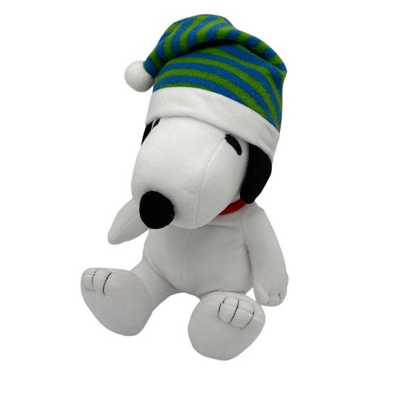 Kohl's Cares Snoopy Beagle Dog W/ Night Cap Hat Plush Stuffed Animal Toy 13” EUC - Picture 1 of 5